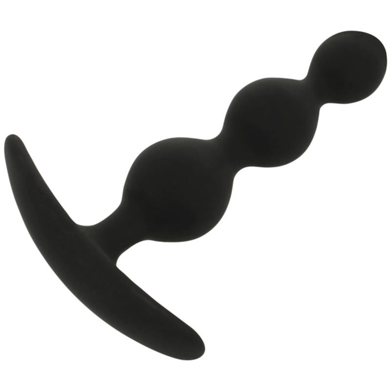 Black Bolas Anales Rupert 10 cm Silicona