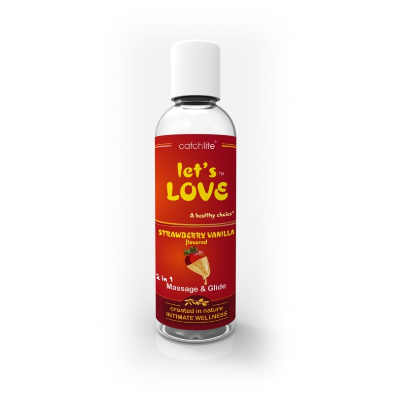 Lubricante y Masaje Base Agua Fresa-Vainilla 100 ml