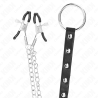 Fetish Anillo pene con pinza pezones