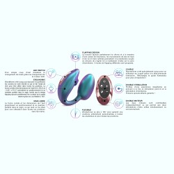 Love Wonderlover Azul Succionador con vibrador y mando
