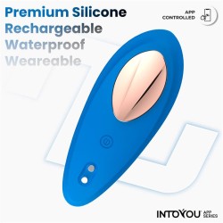 Intoyou Vibrador de Braguita con APP Azul