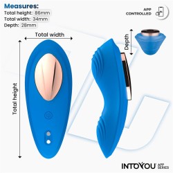 Intoyou Vibrador de Braguita con APP Azul
