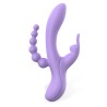Vibrador Triple Lindsey Silicona Líquida Recargable