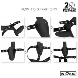 Intoyou Arnés doble Jordan Silicona Recargable y mando