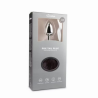 Plug Metálico L con cola zorro gris