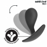 Addict Set 3 mini plugs redondeados Silicona Negros