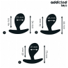 Addict Set 3 mini plugs redondeados Silicona Negros