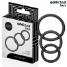 Addicted Set 3 anillos redondeados Silicona