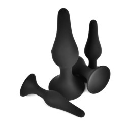 VSC Kit x 4 Plugs Anal Silicona Negros