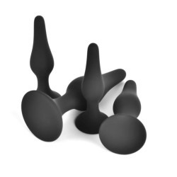 VSC Kit x 4 Plugs Anal Silicona Negros