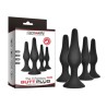VSC Kit x 4 Plugs Anal Silicona Negros