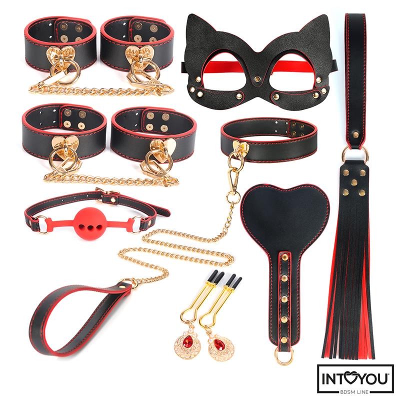 Into You Kit 8 piezas BDSM Rojo y Negro