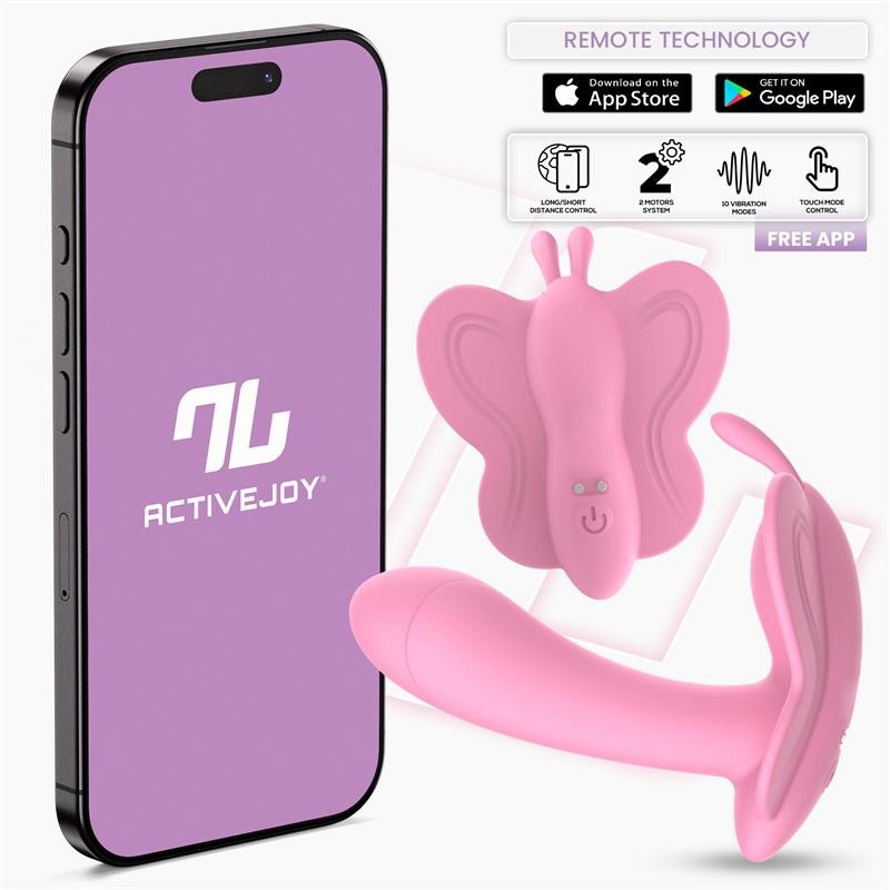 Vibrador Mariposa Wingy con APP Rosa