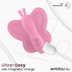 Vibrador Mariposa Wingy con APP Rosa