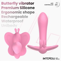 Vibrador Mariposa Wingy con APP Rosa