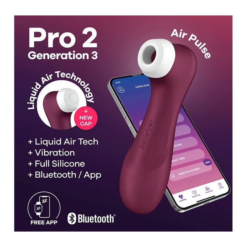 Succionador Satisfyer Pro 2 Generation 3 Vino APP