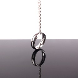 Anillo Acero con cadena y bola anal 5'5 cm x 5'5 cm