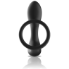 Vibrador Anal con Anillo Black con mando Silicona