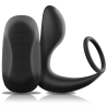 Vibrador Anal con Anillo Black con mando Silicona