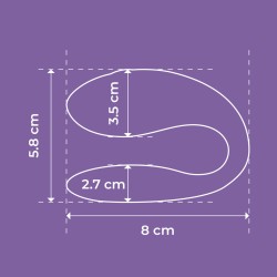 Virgite Vibrador Parejas E12 Morado Silicona Recargable con mando