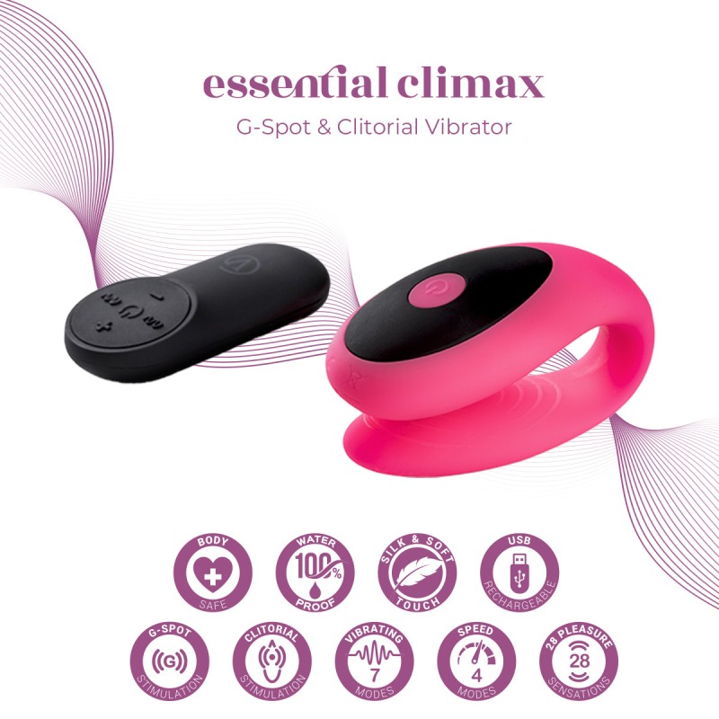 Virgite Vibrador Parejas E12 Rosa Silicona Recargable con mando