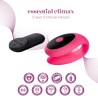 Virgite Vibrador Parejas E12 Rosa Silicona Recargable con mando