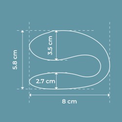 Virgite Vibrador Parejas E12 Azul Silicona Recargable con mando