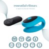 Virgite Vibrador Parejas E12 Azul Silicona Recargable con mando