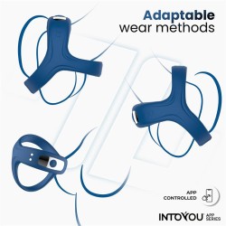 Anillo Vibrador Testículos Rank con APP Azul