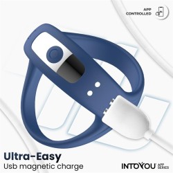 Anillo Vibrador Testículos Rank con APP Azul