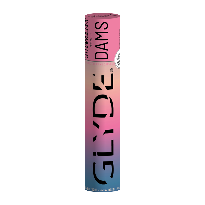 Glyde Barreras de Latex Sexo Oral 4 uds Fresa