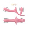 Party Color Twiny Arnés doble Silicona Líquida Recargable