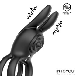 Intoyou Konny Anillo Conejito vibrador con doble motor y mando