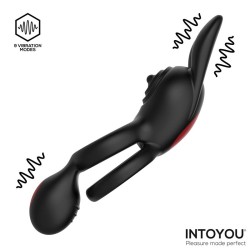 Intoyou Konny Anillo Conejito vibrador con doble motor y mando