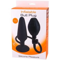 Plug Inflable Silicona Negro Seven L