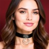 Cinderella Choker Collar Negro Doble Anillo