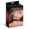 Cinderella Choker Collar Negro Doble Anillo