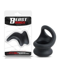 Best rings Anillo doble estrangulador Pene testículos silicona líquida