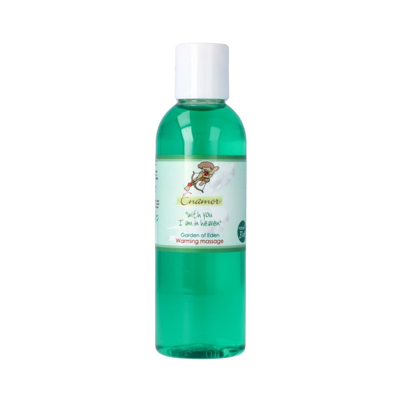 Aceite Efecto calor Masaje Enamore Melon Manzan Verde Garden 100 ml
