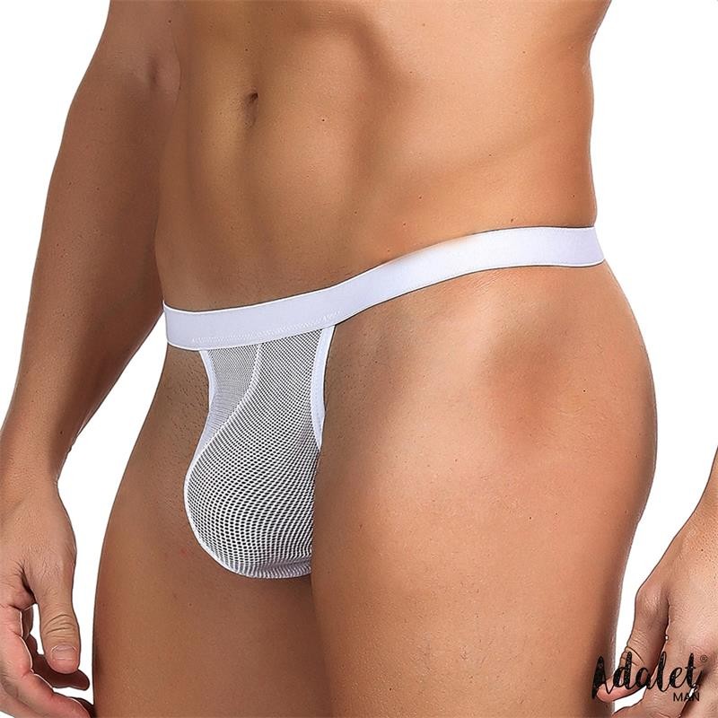 Adalet Man Titan Tanga Rejilla Blanco Talla Única