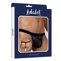 Adalet Man Titan Tanga Rejilla Negro Talla Única