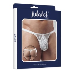 Adalet Man Luca Tanga de encaje Blanco S/M
