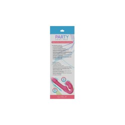 Party Color Girly Arnés doble Silicona con movimiento y vibración