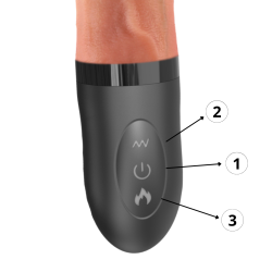 Pene Vibrador, sube y baja y calor 23'50 cm USB