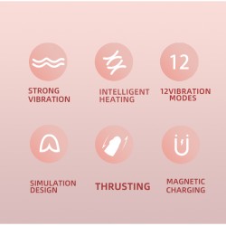 Pene Vibrador, sube y baja y calor 23'50 cm USB