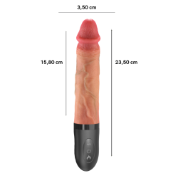 Pene Vibrador, sube y baja y calor 23'50 cm USB