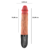 Pene Vibrador, sube y baja y calor 23'50 cm USB