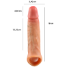 Funda Pene Realística Silicona Líquida S/M 18 cm