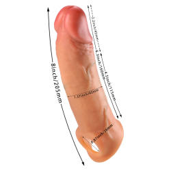 Funda Pene Realística Silicona Líquida M/L 20 cm