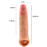 Funda Pene Realística Silicona Líquida M/L 20 cm